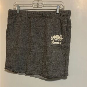 Roots Gray Logo Sweatshirt Skirt – Size large